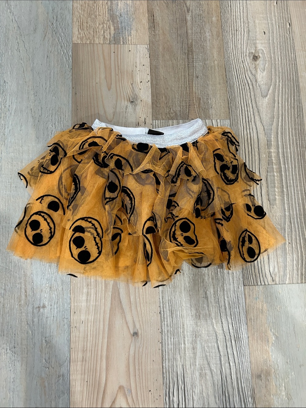 Disney The Nightmare before Christmas Girls Orange Tulle Skirt Black Sz 3T